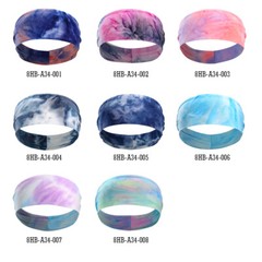 Winter Ear Warmer Fleece Headband Fashion Rainbow Tie Dye Hairband for Women Men