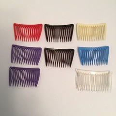 Vintage Retro 7 GOODY Plastic Hair Side Combs 1 Unbranded Clear 2.5 X 1.5 Inches
