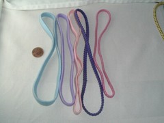 ELASTIC 5 PINK PURPLE BLUE HAIRBANDS HEADBANDS UP DO HAIR ACCESSORY