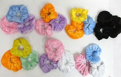 LOT OF 3-4.5″ DIAMETER SOFT VELVET SCRUNCHIES, HAIR TWISTER-ETW1143PC