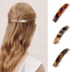 6 Pcs Tortoise Shell Hair Barrettes, Flat Clips 1 Count (Pack of 6), 2