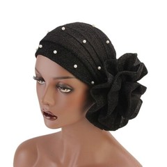 Women Indian Turban Cap African Headties Big Floral Bonnet Hair Loss Bandanas