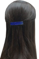 Set of 5 Vintage Crystal Bar Barrettes Sparkly Bridal Thick Hair Hairclip 0004-5
