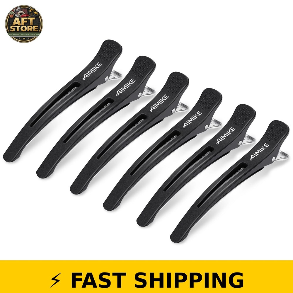 AIMIKE 6pcs Non-Slip Hair Clips – Black Duck Billed Styling Clips