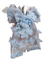 Wild Fable Blue Hair Barrette Clip with 3D Butterfly Bow NWT