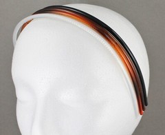 Brown Black White Frosted 4 set headband pack plastic thin skinny grip teeth