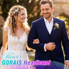 Flower Bride Wedding Hair Vine Gold Pearl Bridal Accessories Pieces Women