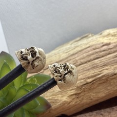 Pair Skull Skeleton Gothic Hair Stick Punk Goth Chopstick Man Bun Men’s Women’s