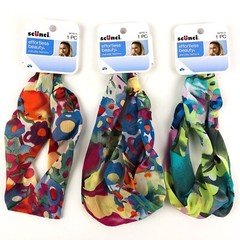 3-PK Scunci Headwrap Hair Wrap Fashion Floral Comfy Lightweight Summer 38792-A