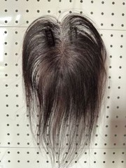 2.75″x4.3″Super Breathable Thin Light Lace 100% Human Hair Topper Wiglet Clip in