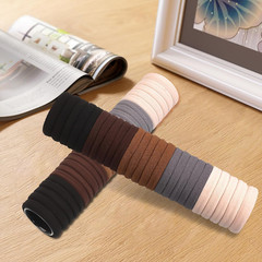 Hair Ties for No Damage, 100 PCS Soft Seamless Cotton & Nylon Elastic Ponytail H