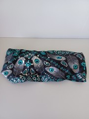 Danbando Headband Bandana Feather Design Blue Black Multicolor One Size Fits All