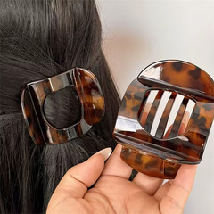 Flat Hair Claw Clip Korean French Leopard Hair Accessory