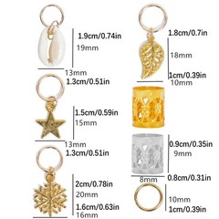 160x Hair Jewelry Braid Ring Cuff Decor Pendants Dreadlocks Beads Accessories b