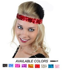 TEAM SETS Stretch Sequin Headbands Softball Cheerleading Dance Sports Wholesale