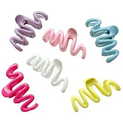 Casual Commuting Hair Clip Headwear Plastic Retro Simple Solid Color Trendy