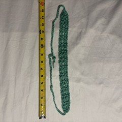 Handmade Crochet Sage Green Headband 🌿 Boho Open Stitch Hair Tie