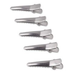 30MM Small Alligator Hair Clips, 100 Pieces Silver Metal Alligator Hair Pins Tee