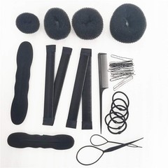 PARFINER Hair Bun Maker French Twist Hairstyle 1 Count (Pack of 1), Black