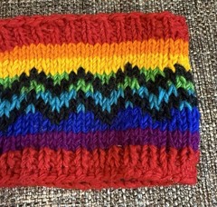 HEADBAND Nepal Hand Made Wool Head Band New Crochet Rainbow Pride #ä