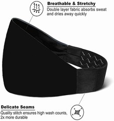 Width Headband Moisture Wicking Sweatbands for Workout Running Yoga Bike Helmet