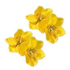 2lots Elegant Double Flower Hair Clip Fashionable Light weight Hair Barrettes