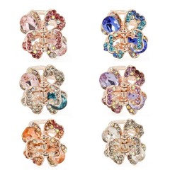 Rhinestone and Crystal Metal Jaw Claw Hair Clip,Small Butterfly Design Barret…