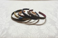 Handmade Preppy Multicolor 1/2″ Vintage Silk Tie Paisley Stripe Headband Lot 5pc