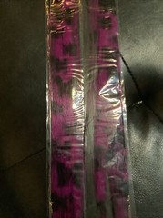 Sassy Feathers Hair Weaving Clip In~ Purple/Black~ 2 New 17” Clip-In Pieces