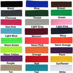 Cotton Headbands Yoga Sports Soft Stretch Hair Band Sweatband Softball Head lot