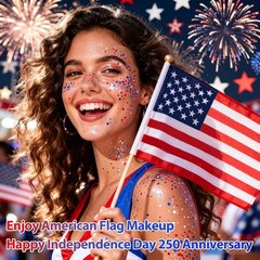 50ML Red White Blue Body Glitter Gel – Perfect for Independence Day Sparkle