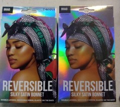 Donna Reversible Silky Satin Bonnet, Double Layered. Lot of 2.