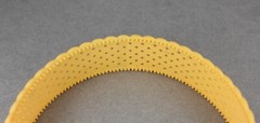 Yellow basketweave plastic head band hair accessory grip teeth 1.25″ wide woven