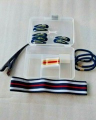 MIMCO designer hair accessories tool kit gift MIM Co Military bands clips + more