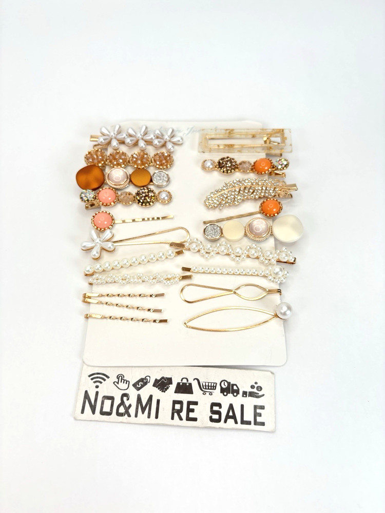 Mehay Macaron Pearl Acrylic Resin Fashion Hair Clips Set, Cute Hair