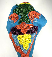 Embellished Blue Beaded Sunflower Headband With Yellow Flower