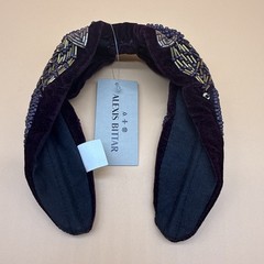 Alexis Bittar Lot of 2 Headbands – Velvet Embroidered Sequin Beaded – NWT