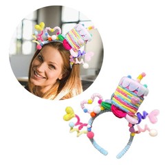 Versatile Celebration Headband with Star Headpieces Headwear for Birthday Outfit