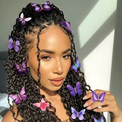 DEEKA 16 PCS Butterfly Hair Clips Small 1 Count (Pack of 16), Purple