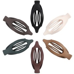 Flat Hair Clips for Women – 6 PCS French Claw 1 Count (Pack of 6), Basic