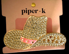 Double Sided Rhinestone Piper K XL Hair Clip Pickleball or Cowboy / Cowgirl Hat