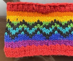 HEADBAND Nepal Hand Made Wool Head Band New Crochet Rainbow Pride #ä