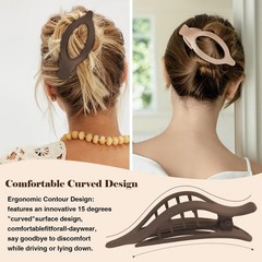 8 PCS Flat Hair Clips for Women, Medium Clips, Claws Brown