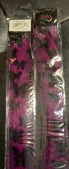Sassy Feathers Hair Weaving Clip In~ Purple/Black~ 2 New 17” Clip-In Pieces