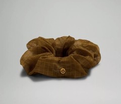 NWT Lululemon uplifting Scrunchie oversized Hair Tie GLSC Gold Brown