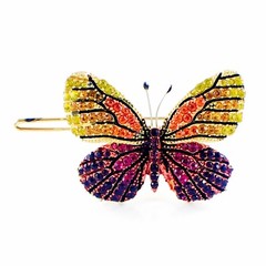 USA BUTTERFLY Hair Clip Hairpin use Swarovski Crystal Elegant Multi Color B-8
