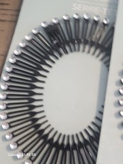 Lot of 4 Rhinestone Stretch Comb Headband Circular Hair Band Black Brown