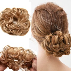 Large Messy Rose Bun Hair Piece Scrunchie Updo Wrap Hair Extension Real As Human