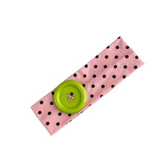 Cute Polka Dot Button Headband Elastic Hair Band Funky Women’s Accessory