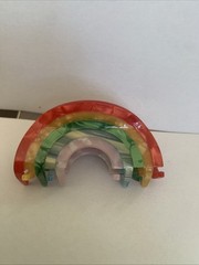 Rainbow Hair Claw Clip for Women Girls Cute Acrylic Acetate Non Slip 90’s